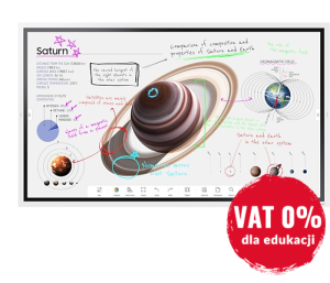 Samsung monitor interaktywny WM65B 65 cali Flip PRO Dotykowy 350(cd/m2) 3840x2160 (UHD) Flip App USB-C Wi-Fi/BT 3 lata On-Site (LH65WMBWBGCXEN)  VAT 0% dla szkół. Dostępny od ręki.