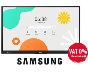  Samsung Monitor interaktywny WA65F, LH65WAFWLGCXEN 65 cali, Android 14. 5 lat gwarancji, VAT 0% dla szkół.
