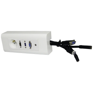 MS Z101 Gniazdo naścienne - 1x230V, 1xHDMI, 1xUSB 3.0, 1xVGA, 1xJack 3,5 audio